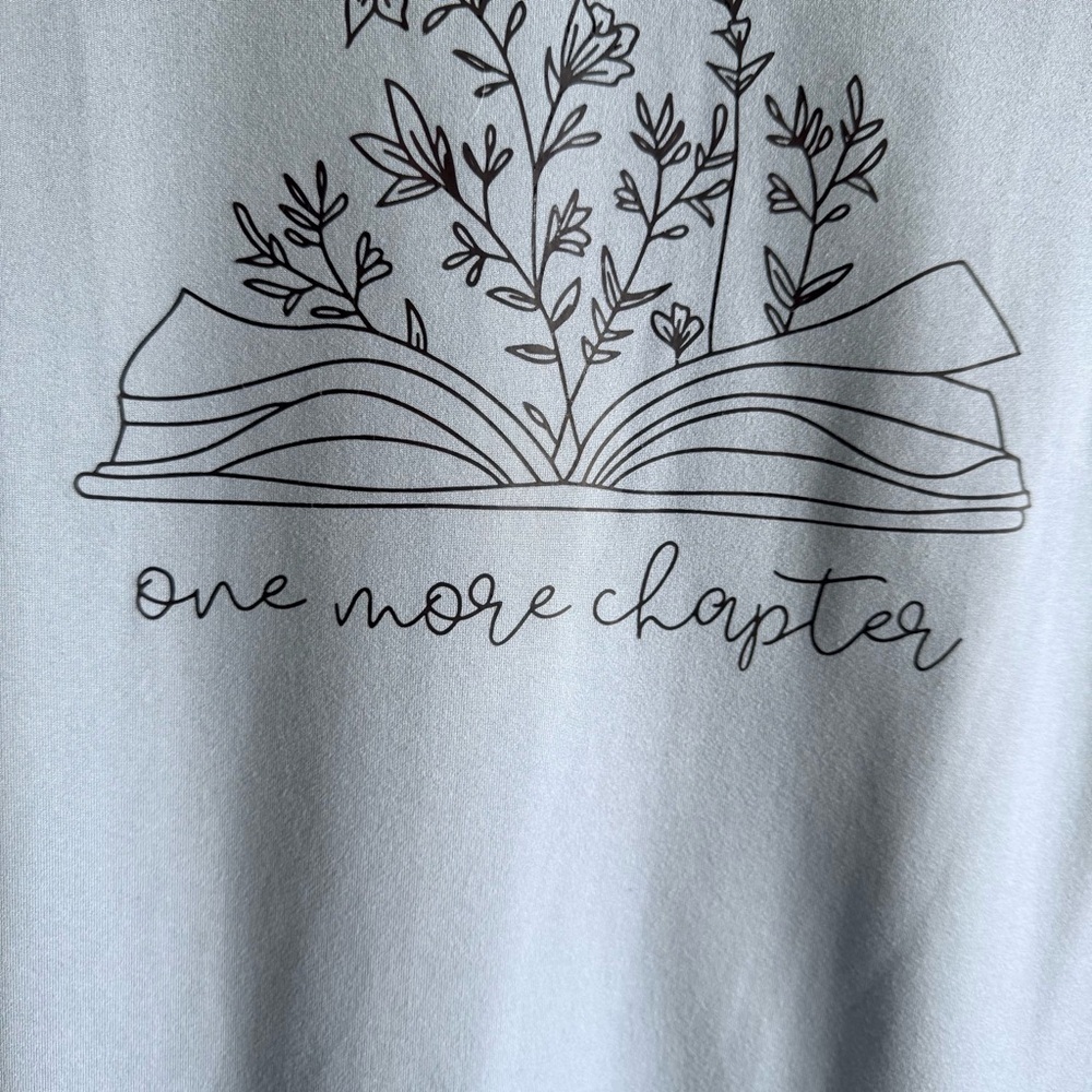 🧨 5/$25 One More Chapter Shirt Floral Bookish T-Shirt Minimalist Reader Gift - Picture 2 of 5